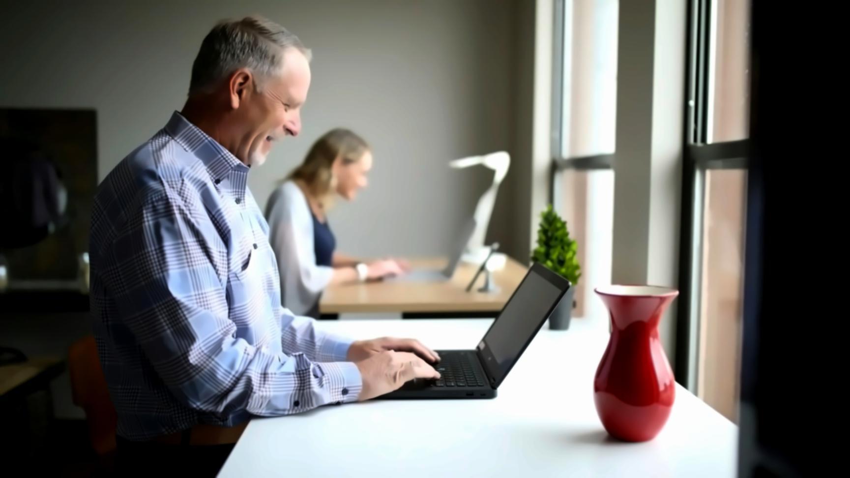 Profesionales analizando datos financieros en oficina moderna